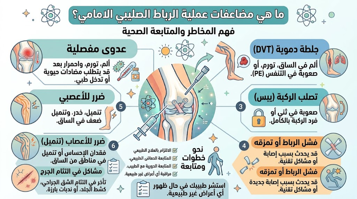 افضل دكتور رباط صليبي في القاهرة ما هي مضاعفات عملية الرباط الصليبي الامامي ؟