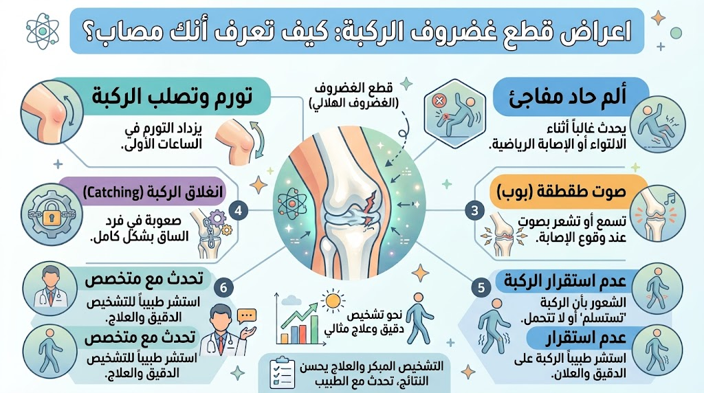 اعراض قطع غضروف الركبة: كيف تعرف أنك مصاب؟