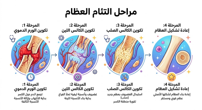 مراحل التئام العظام بالصور