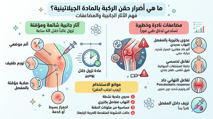 أضرار حقن الركبة بالمادة الجيلاتينية