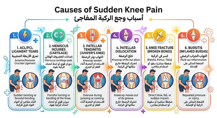 sudden knee pain